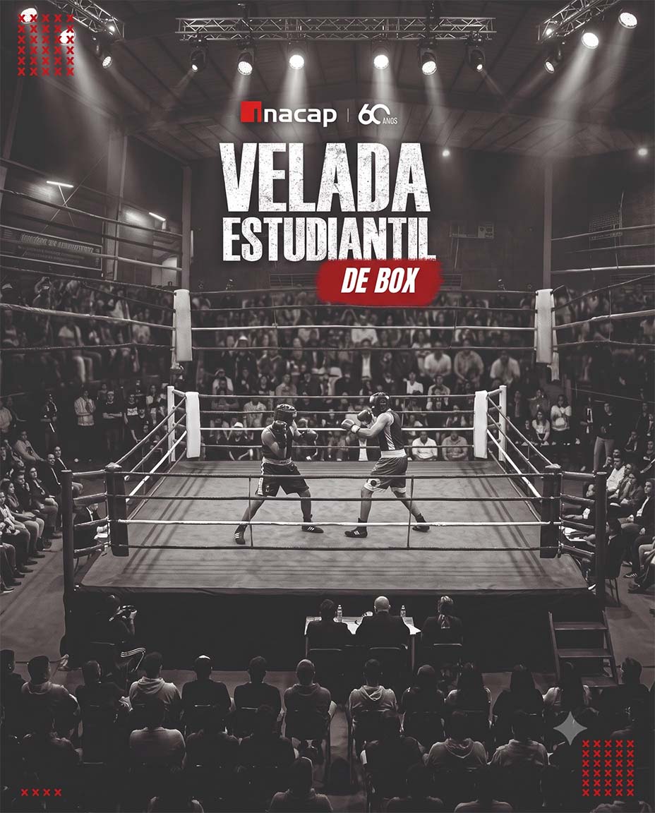 Producción técnica de la Velada Box en Inacap Los Ángeles: audio, iluminación y transmisión en vivo